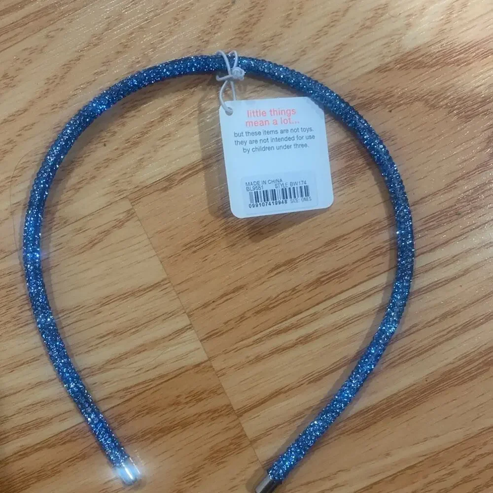 Crewcuts Girls' blue skinny crystal headband